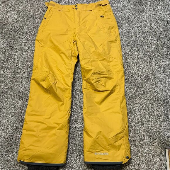 Columbia Mens Shafer Canyon Snow Pant Mountain Yellow, Sz Medium Great Condition - Picture 1 of 6